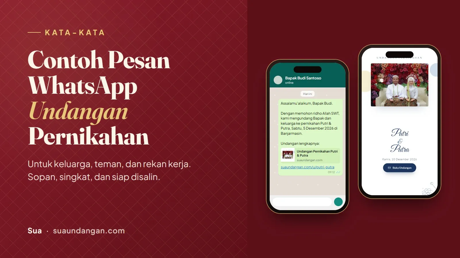 Contoh Pesan WhatsApp untuk Mengirim Undangan Pernikahan: Sopan, Singkat, dan Siap Disalin