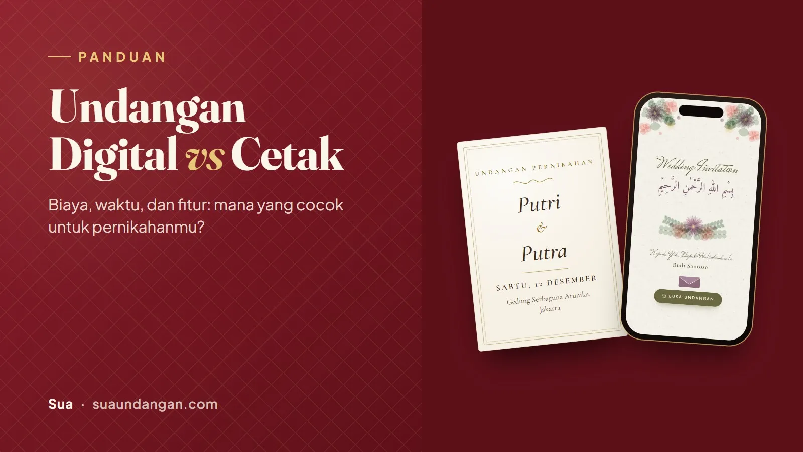 Undangan Pernikahan Digital vs Cetak: Perbandingan Biaya, Waktu, dan Fitur