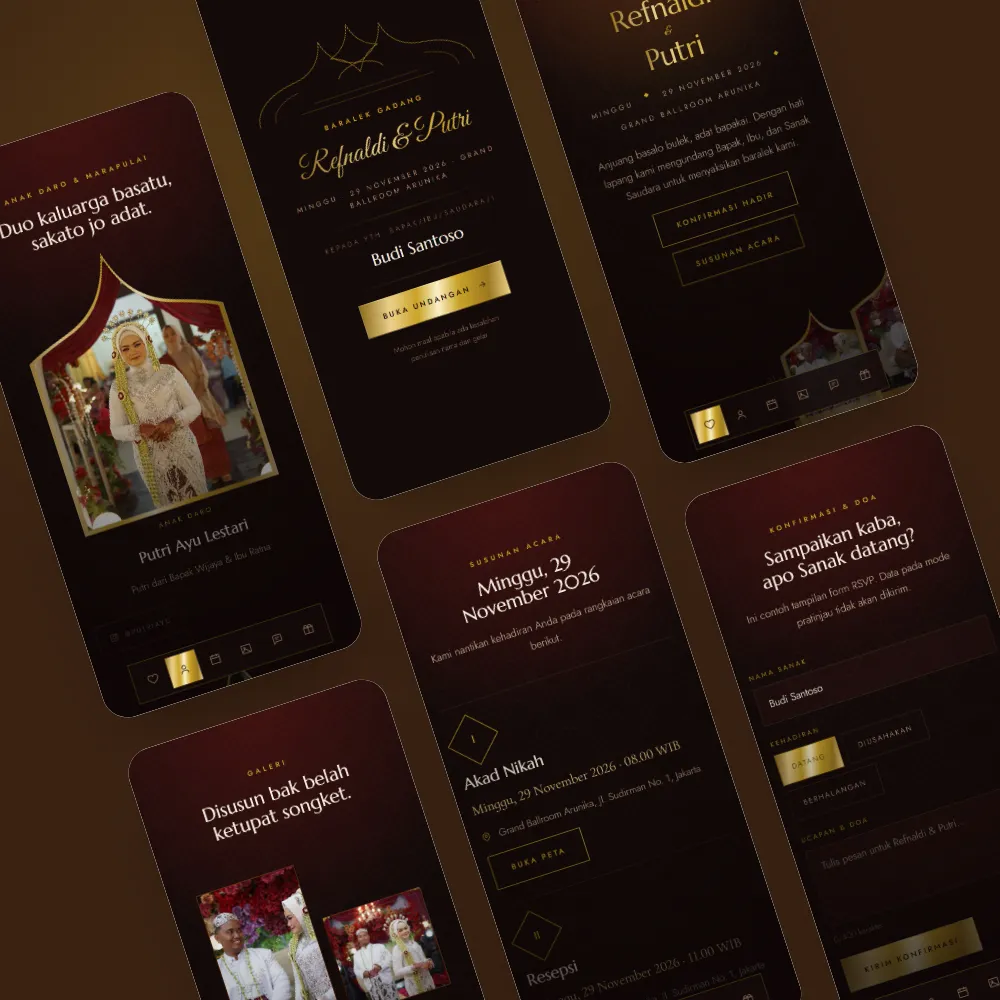 Tampilan template Baralek Gadang