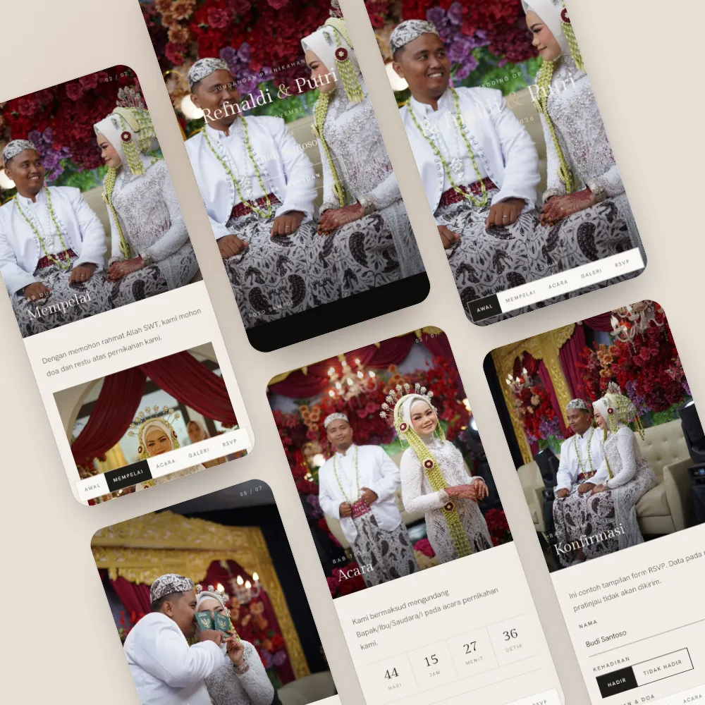 Tampilan template Frame & Folio