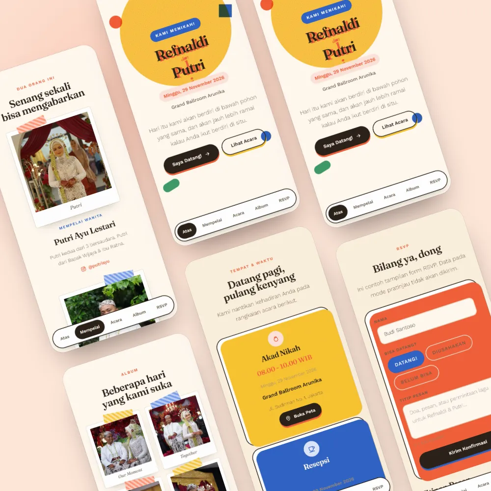 Tampilan template Riso Press