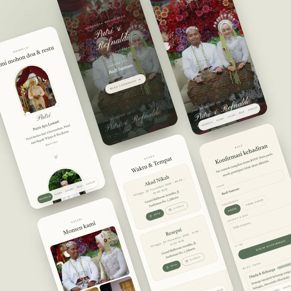 Tampilan template Sage Story
