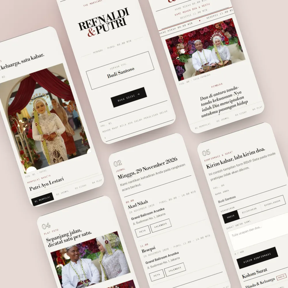 Tampilan template The Marriage Issue